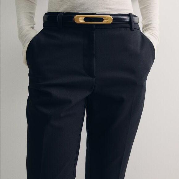 H&M Black Slim Fit Slacks, Size 6 - Picture 2 of 16